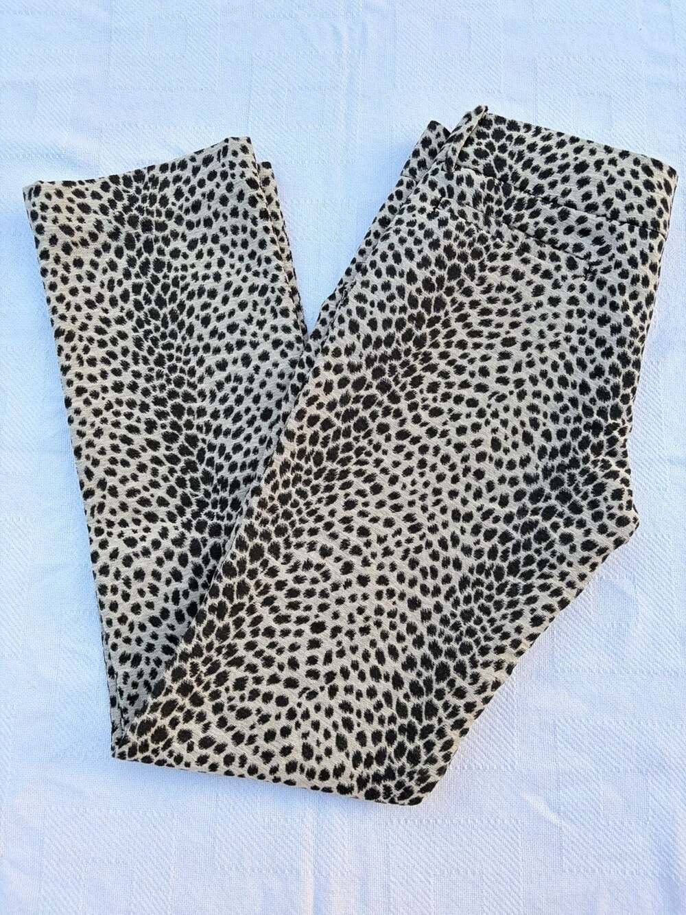 Alexander Wang Black And White Animal Print Pants Size 2